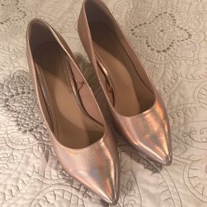Holographic Pink Pointy Toe Shoes Size 10